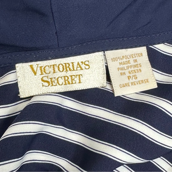 Vintage 80’s VS Victoria’s Secrets Striped Long Robe P/S - Picture 5 of 5